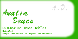 amalia deucs business card